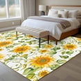 thumbnail image 4 of 6'x9' Area Rugs, Sunflower Indoor Outdoor Area Rug for Living Room Bedroom, Watercolor Summer Floral Pastoral Washable Bathroom Rugs Kitchen Floor Carpet Mats Home Decor Aesthetic, 4 of 8