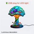 thumbnail image 2 of Lámpara Noche Decorativa Hongos Pintura Planta Resina Retro La Los Champiñones 15 Cm Cargo USB para Oficina en El, 2 of 9