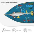 thumbnail image 5 of Kll Cartoon Transportations Decorative Throw Pillow Covers Velvet Soft For Couch Sofa Bedroom Living Room Outdoor -16"X16", 5 of 8