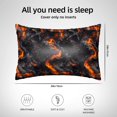 thumbnail image 5 of Pofeuu Molten Lava Abstract Flow Print Satin Pillowcase for Hair and Skin Pillow Cases, Silk Pillow Cases, Soft Cooling Pillow Covers, 20x30 Inches（Pillow core not included）, 5 of 7