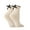 Gray, variant on Ankle Socks Womens Bow Socks Ruffle Casual Crew Socks Cute Black White Soft Breathable Cotton Frilly Ankle Socks,Black Short Socks