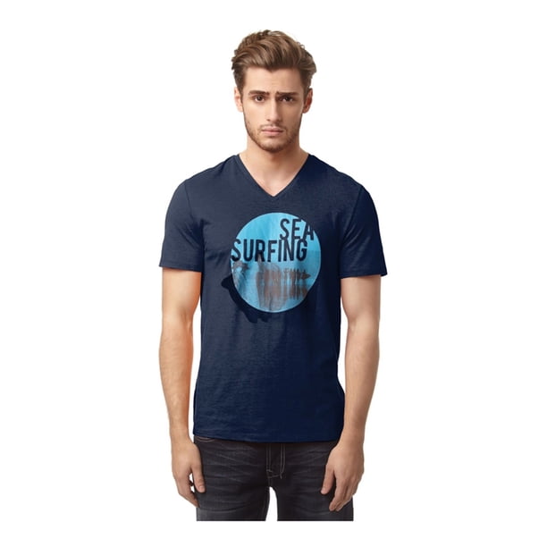 Buffalo David Bitton Nisbee Beach playera gráfica para hombre, azul, extragrande Buffalo David Bitton Camiseta gráfica