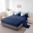thumbnail image 5 of spefrowx Abstract Coastal Seascape Queen Bedding for Women Men, Blue Gradient Seagull Bedding Comforter Set Queen, Navy Reversible, 7pcs, 5 of 6