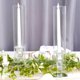 thumbnail image 5 of Paquete de 2 candelabros Efavormart de 35,5 cm de alto, de cristal transparente, con forma de huracán y tubos cilíndricos para chimenea, 5 of 8