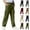 Army Green, variant on Spazoro Boys Cargo Pants with Multi-Pockets, Elastic Waist Solid Color Soft & Warm Baggy Casual Straight Leg Pants for Boys Army Green Size 5 T