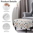 thumbnail image 6 of Xixirimido Cute Corgi Bone Paw Pattern Stretch Ottoman Cover Rectangle Footstool Slipcover Storage Stool Protector Nonslip Footrest Ottoman Cover with Elastic Bottom, Large, 6 of 7