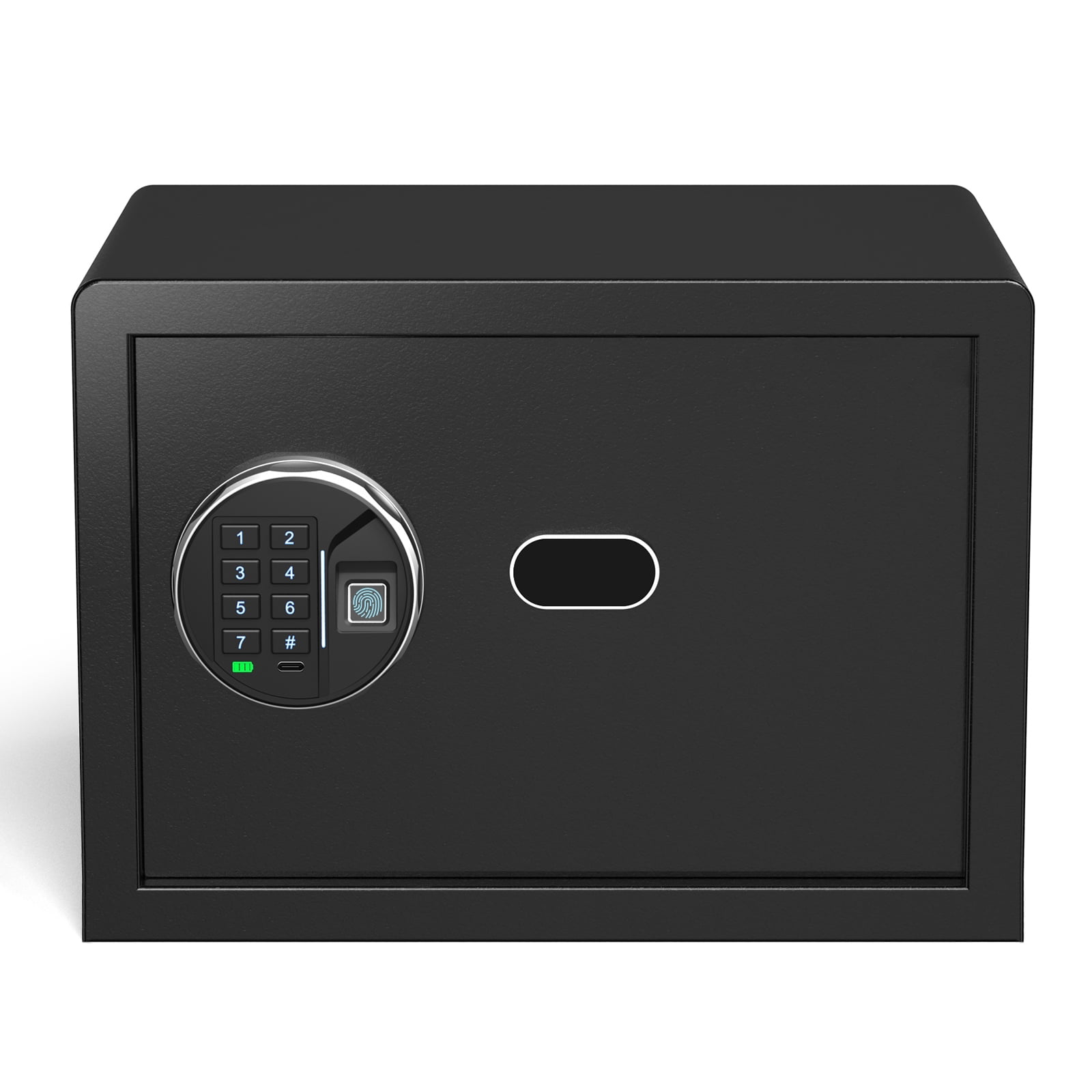 Smart Biometric Safe - (0.80 cu. ft.) Fingerprint Lock Box with Silent Mode, Backlit Keypad and LED Light,Caja Fuerte with Anti-Rust and Anti-Theft