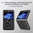 thumbnail image 5 of For Samsung Galaxy Z Flip 5 Case with Sliding Camera Lens Cover and Ring Kickstand Heavy Duty Military Grade Rugged Protection Shockproof Back Phone Cover for Samsung Galaxy Z Flip 5, Green, 5 of 11