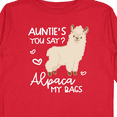 thumbnail image 4 of Inktastic Auntie's You Say Alpaca My Bags Boys or Girls Long Sleeve Toddler T-Shirt, 4 of 5