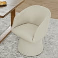 thumbnail image 3 of Spruce & Spring Modern Swivel Dining Chair with Sheltering Back and Cushioned Seat No Assembly, Single, Beige, 3 of 14