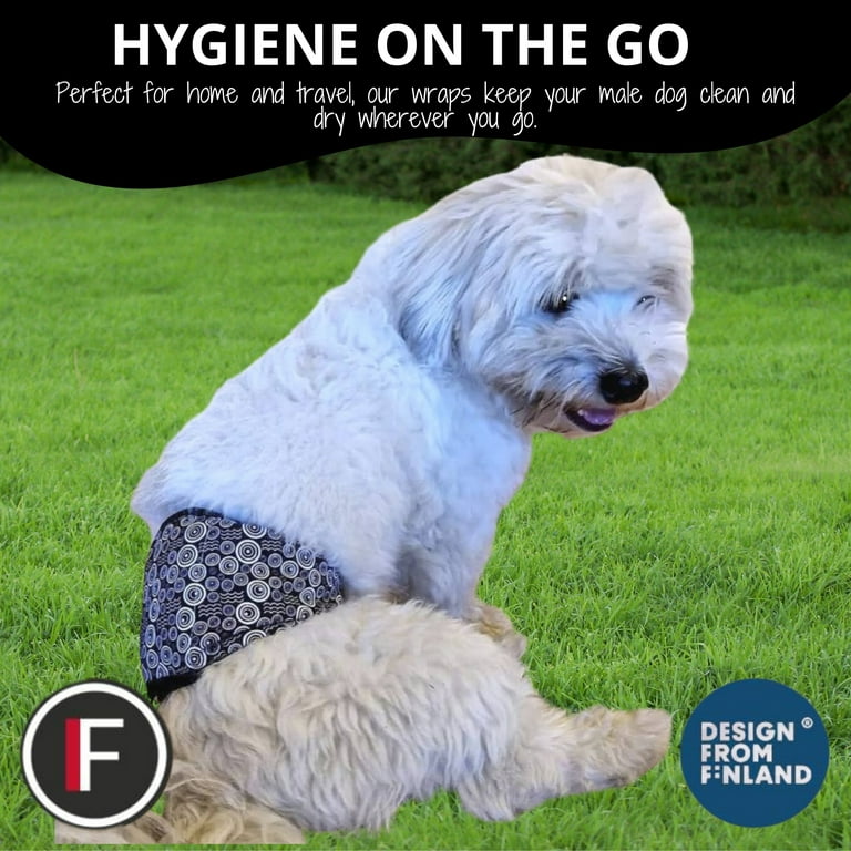 FINNERO JUSTINCASE Reusable Washable Male Dog Belly Bands