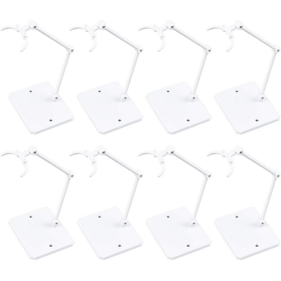 Action Figure Stand8Pcs Assembly Action Figure Display Holder Base Model Support Stand(White) for 6 inch Action Figures or Effects