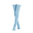 thumbnail image 6 of IDALL Women Thigh High Socks Extra Long Cotton Knit Warm Thick Tall Long Boot Stockings Leg Warmers Light Blue C, 6 of 6