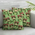 thumbnail image 3 of SHERONV Bows Expressions Graphic Decorative Throw Pillow Cover for Home Couch Living Room Bed Sofa - Aesthetic Decorative 1PC 12x12in, 3 of 5