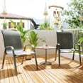 thumbnail image 5 of TOLEAD Textilene Outdoor Patio Dining Chair - Sets of 2, Dark Grey, 5 of 8