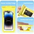 thumbnail image 3 of MaxxMarket Waterproof Phone Pouch, with Interior Card Holder, Large Dry Phone Case for iPhone 17 16 15 14 13 Pro Max, Beach Vacation Essentials,1 Pack,Yellow, 3 of 10