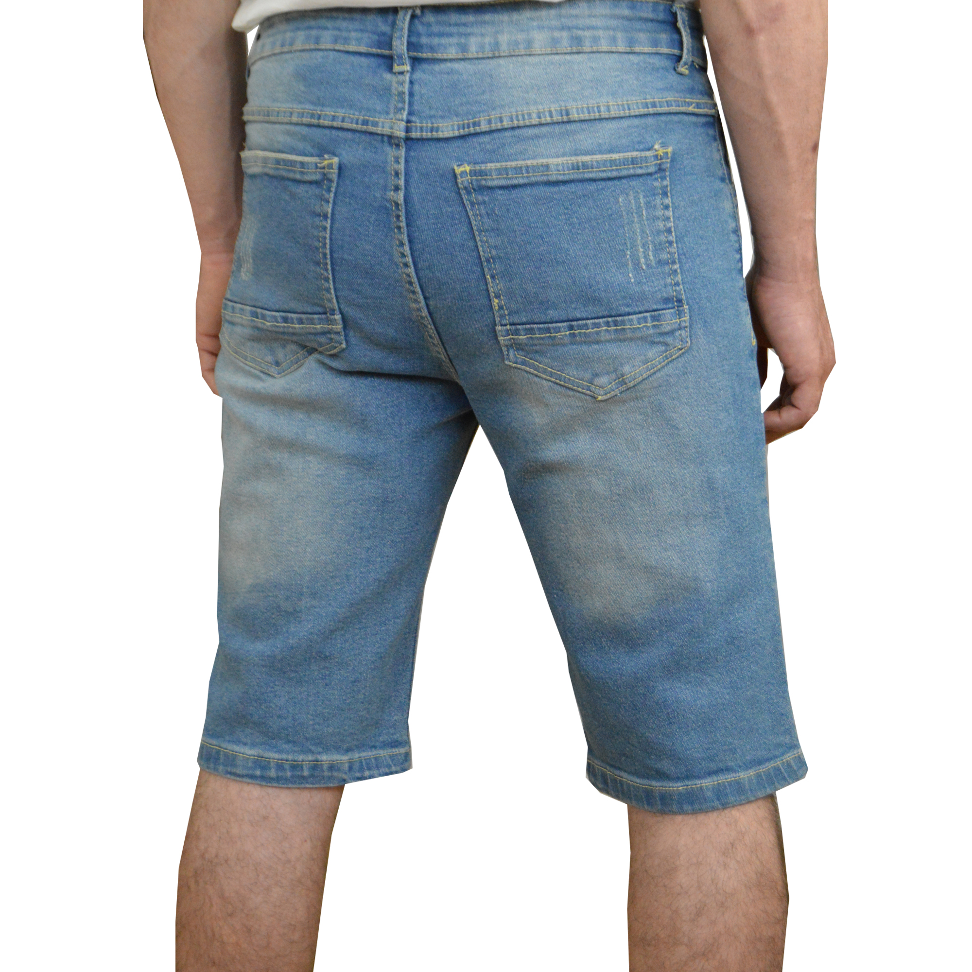 SKYLINEWEARS Men Ripped Distressed Shorts Slim Fit Denim Jeans Shorts ...