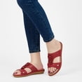 thumbnail image 6 of Ecetana Sandals for Women Flat Shoes Slip On Dressy Summer Comfortable Flower Slides Sandals, 6 of 7