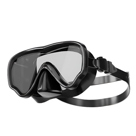 GJX Adult Swim Goggles Swimming Goggles with Nose Cover Elastic Fabric Strap Tempered Glass Snorkeling Gear for Adults