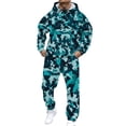 thumbnail image 2 of Hearthz Mens Sweat Suits 2 Piece Set Camouflage Fleece Hoodies and Sweatpants Set Winter Men Sweatsuit, 2 of 6