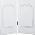 DecMode 71" x 47" White Wood Farmhouse Room Divider Screen