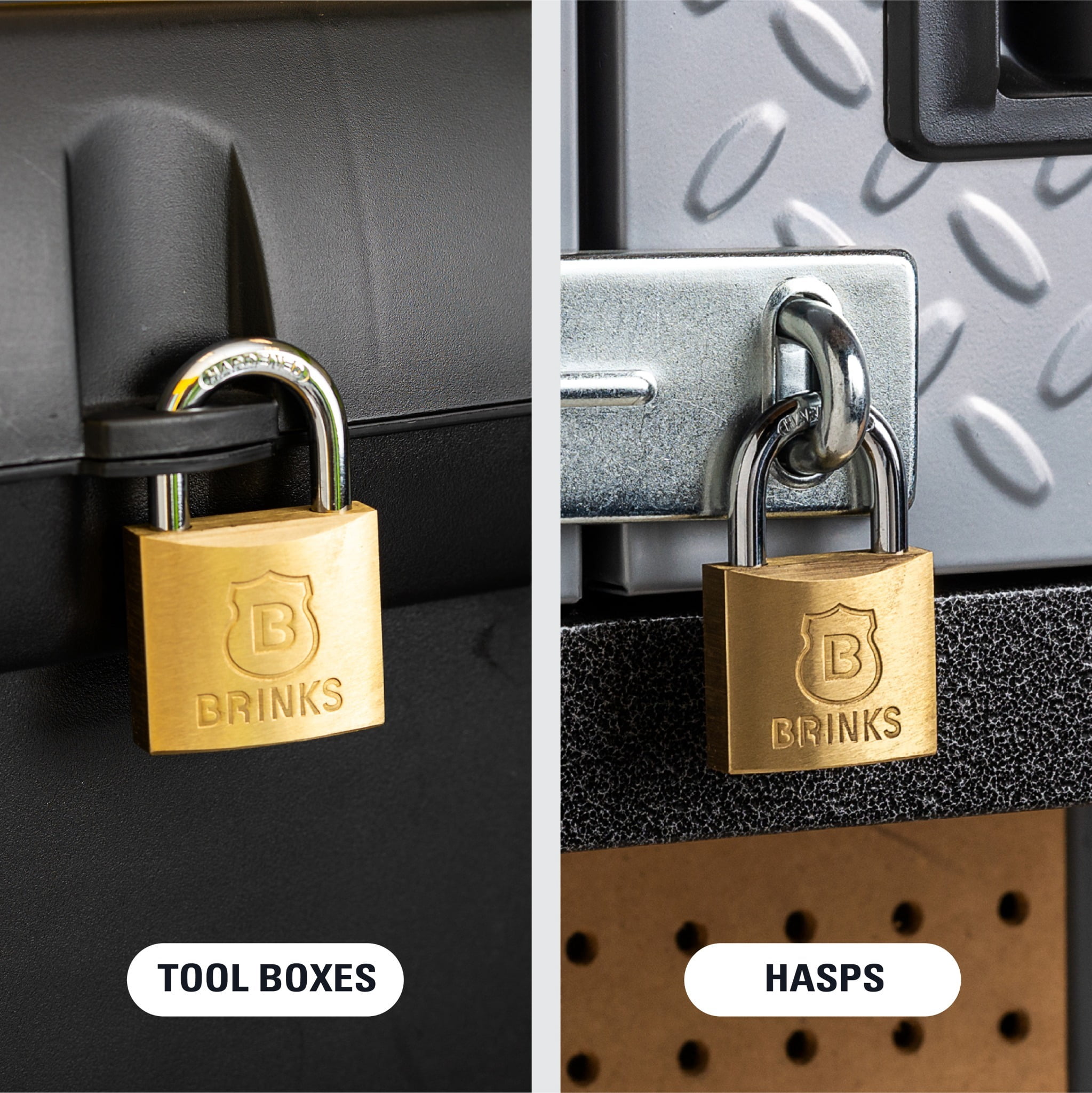 (2 pack) Brinks Solid Brass 40mm Keyed Padlock with 7/8in Shackle