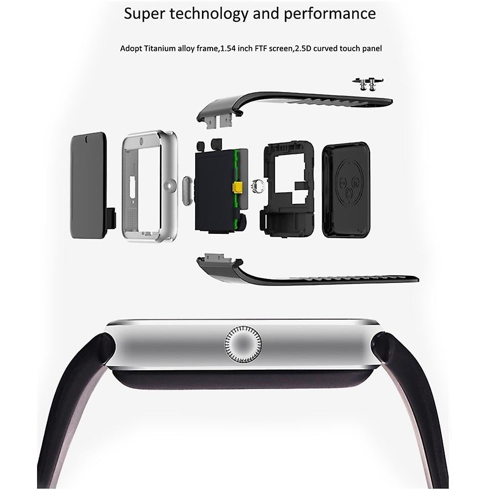 GT08 Smartwatch Smart Watch with SIM Slot and 2.0MP Camera for iPhone and Android Phones Red
