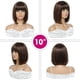 thumbnail image 2 of Pelucas de cabello humano Bob corto con flequillo 10 pulgadas Ombre Brown Ninguno Pelucas delanteras de encaje Peluca de pelo lacio brasileño para mujeres negras, 2 of 5