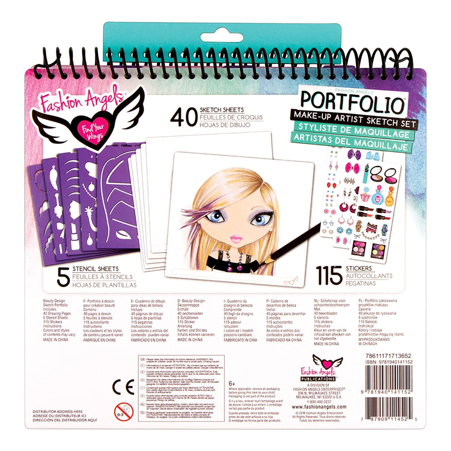 Fashion Angels Makeup & Fashion 2 in 1 Sketch Portfolio - 60+ Sketch  Sheets, and 12 Tracing Sheets - Girls Drawing - Beauty and Fashion Plates 