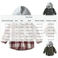 thumbnail image 2 of KyCheLot Toddler Boys Long Sleeve Shirt Flannel Hooded Plaid Button down Jacket Shirts Tops Schoolwear 2-8 Years, 2 of 6