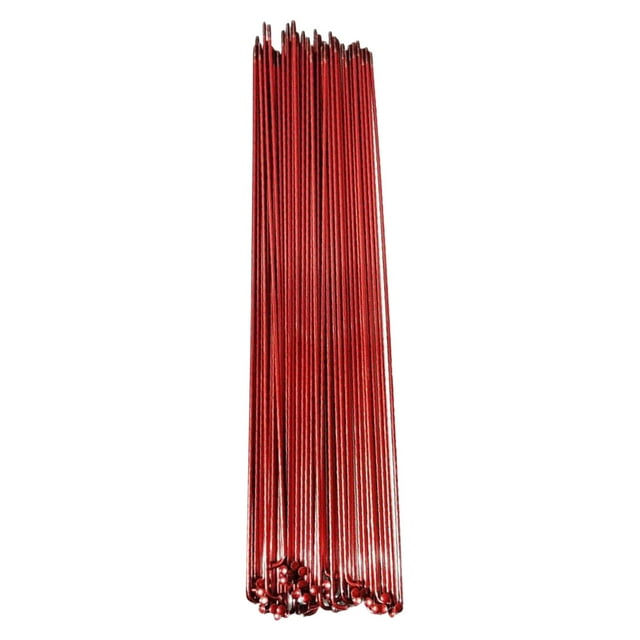 Almencla 36 Pcs Rayons et Écrous, Rayons J-Bend Rayons de Vélo 268mm Rouge 36 Pcs