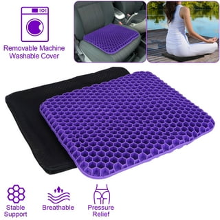  masteymoh Gel Seat Cushion for Long Sitting, Gel Cushions for  Pressure Sores Relief, 18.5x17.3x1.2 Inches Cooling Gel Car Seat Cushion, Seat  Cushions for Office Chairs with Breathable Nonslip Cover : Office