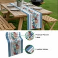 thumbnail image 5 of Green Starfish Summer Table Runner - 120 Inch Long, Kitchen Dining Table Runner Dresser Scarves, Ocean Coral Conch Blue Shells Farmhouse Decor for Coffee Tables Wedding Party Banquet, 5 of 8