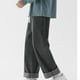 thumbnail image 5 of Pantalones de mezclilla rectos con bolsillos y estampado degradado vintage para hombre, 5 of 6