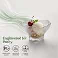 thumbnail image 2 of Fountwell Clear Crystal Glass Fruit Bowl, Light Luxury Elegant Salad Snack Bowl – Creative Textured Ice Cream Dessert Bowl, Relievo Design Serving Dish, 2 of 9