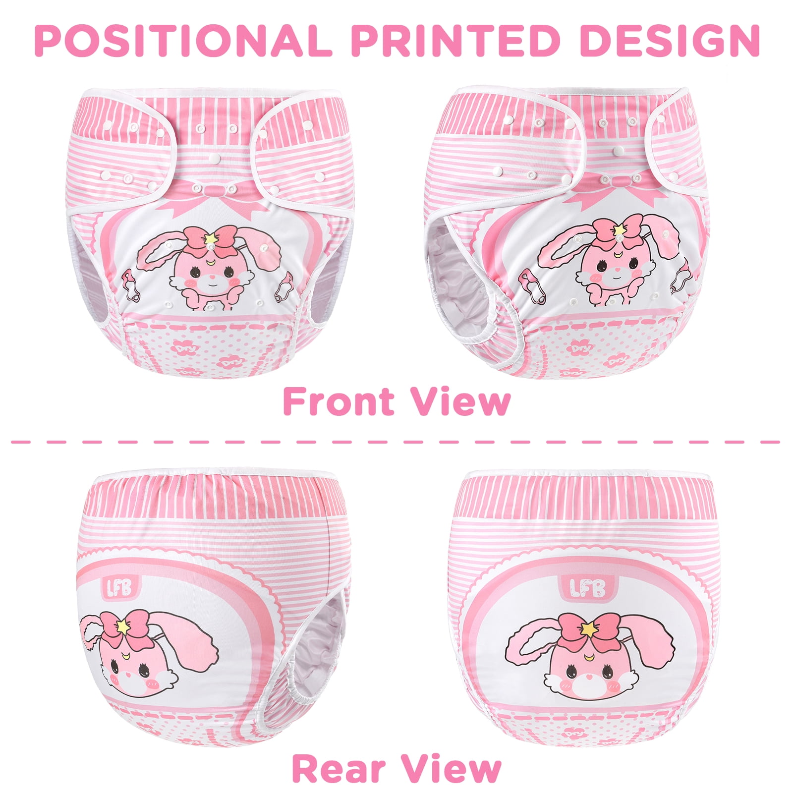 Littleforbig Washable Adjustable Reusable Waterproof Cloth Adult Diaper Wrap Cover - Baby Usagi