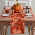 thumbnail image 2 of Spooky Orange and Black Spider Web Halloween Table Runner Party Table Decoration for Home Kitchen Dining Holiday Decor 13x72 Inch, 2 of 6