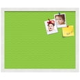 thumbnail image 2 of PinPix ArtToFrames 19x15 Custom Cork Bulletin Board Green Chevron   Poster Board Has a Fabric Style Canvas Finish, Framed in Satin White Frame (PinPix-518), 2 of 5