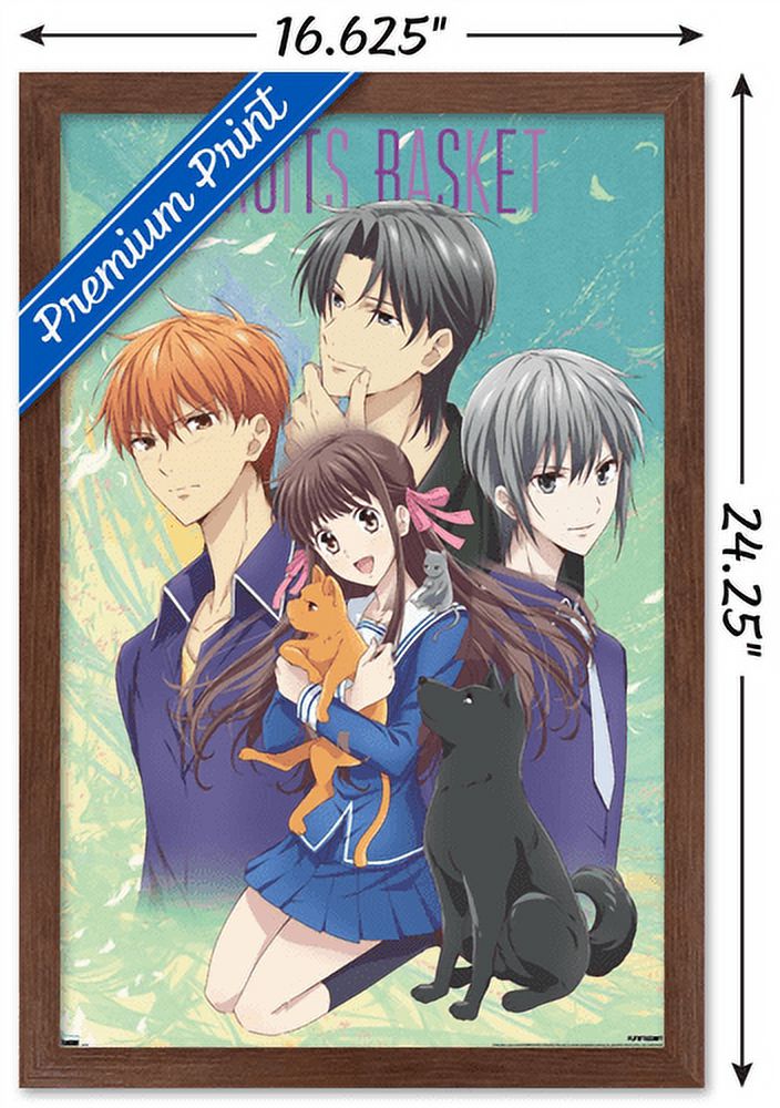 Fruits Basket - Art Work Wall Poster, 14.725" x 22.375", Framed