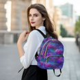 thumbnail image 6 of FORMRS Mini Backpack Purse for Women Quilted Travel Daypack Casual Shoulder Bag, Purple Galaxy Pattern, 6 of 7