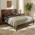 thumbnail image 4 of Euroco Bamboo Wood Platform Bed, Mid-Century Queen Size Bed, Chocolate, 4 of 11