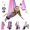 Pink-purple, variant on Sensory Swing, Indoor & Outdoor Sensory Swing for Kids & Adults, Double Layer Therapy Cuddle Swing for Kid with Autism, Holds up to 300lbs, Pink