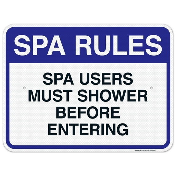 Spa Rules Sign, Pool Sign, (SI-6671)