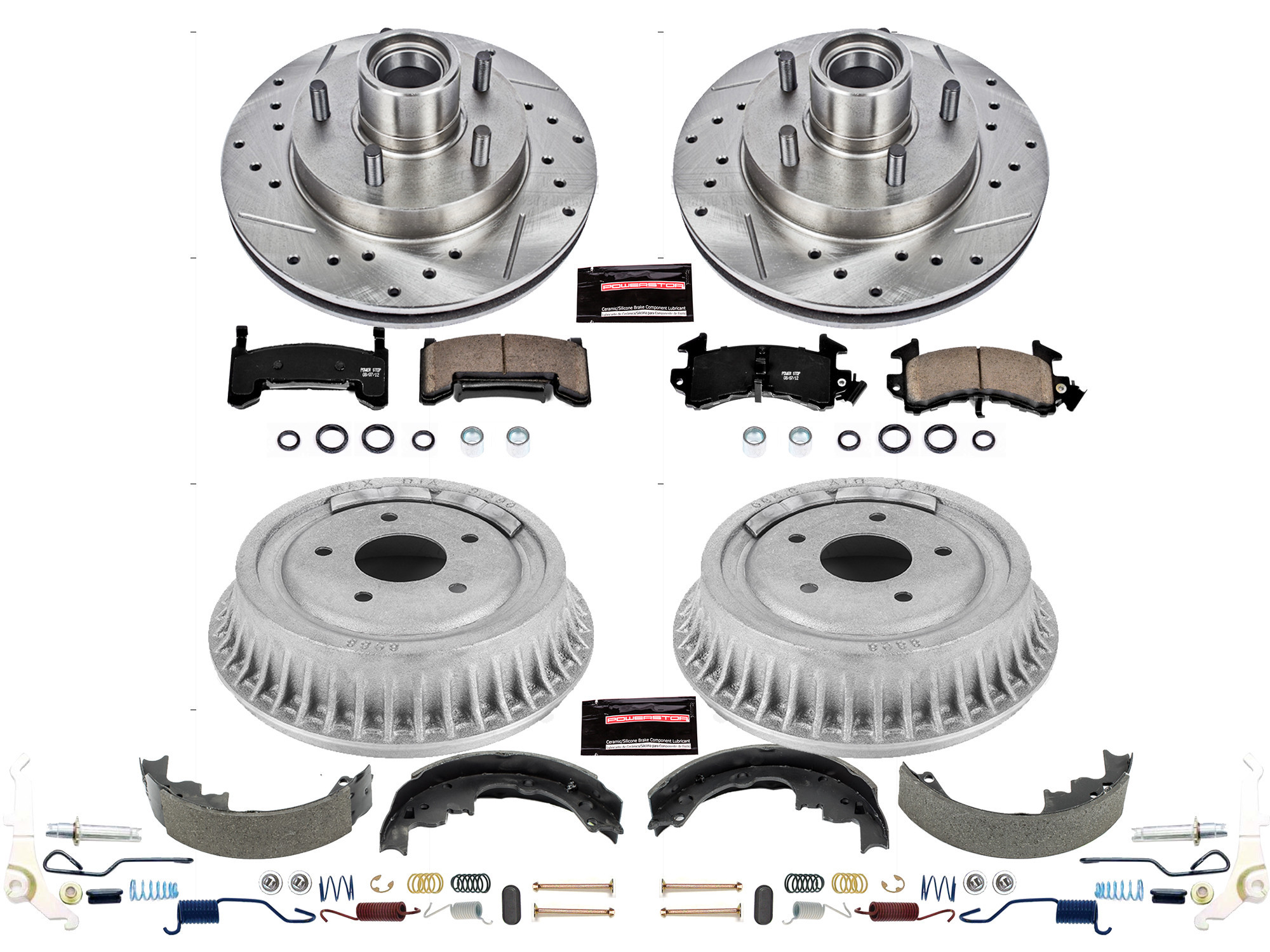 PowerStop Front and Rear Z23 Evolution Sport Brake Pad Rotor Drum and Shoe Kit Fits: CHEVROLET GMC ISUZU Select Models K15054DK