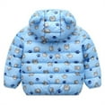 thumbnail image 3 of 2-7T Winter Hooded Down Coats for Kids Baby Boys Girls Dinosaur Light Puffer Padded Jacket with Bear Ear Toddler Snow Outerwear, 3 of 6