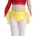 thumbnail image 3 of Aiihoo Kids Girls Jazz Dance Outfit Sparkly 2 Piece Ballet Lyrical Dance Crop Top with Feather Yellow 10, 3 of 5