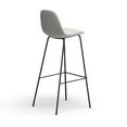 thumbnail image 2 of Pemberly Row Modern Boucle Bar Height Stools (Set of 2) in White, 2 of 5