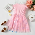 thumbnail image 3 of PatPat Kid Girls Dress Princess Party Dress Ruffle Sleeve Polka Dots Mesh Dress Sizes 5-12, 3 of 6