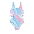 thumbnail image 2 of Swimsuit For Girls Cute Girls One-Piece Swimsuit Cut Out Swimwear Summer Tie Dye Beach Sport Bathing Blue 14/(13-14 Years), 2 of 7