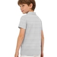 thumbnail image 5 of Dwellite Polo Shirts for Kids Short Sleeve School Uniform Summer Active Striped Tops Back to School 2-13 Years Black 130, 5 of 7